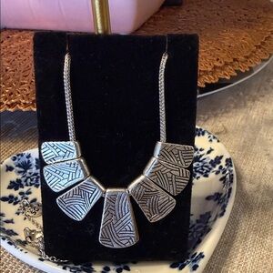 The Sak Silver Patterned Necklace